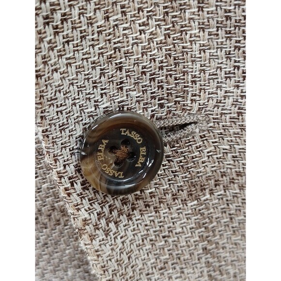 Tasso Elba 100% Linen Sport Coat Blazer Jacket Lined 2 Button Beige Men’s Sz XL - Picture 5 of 9